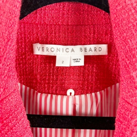 Veronica Beard Nayeli Double Breasted Dickey Jacket Blazer Red Size 2 - Picture 7 of 7
